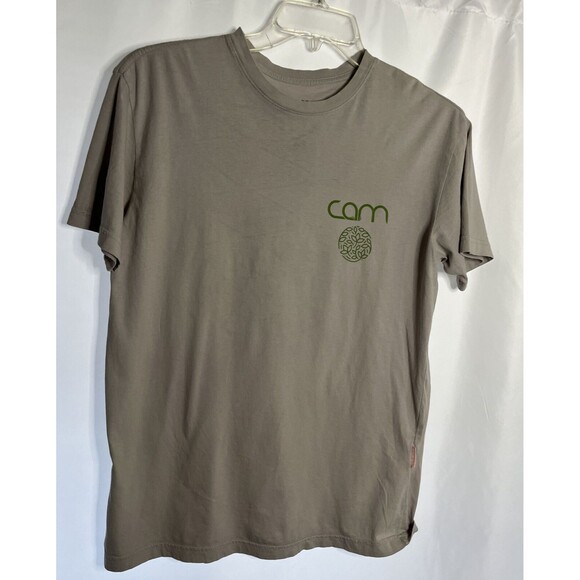 M Cam gray graphic t-shirt 100%cotton crew neck short sleeve made in Mexico - Picture 2 of 5